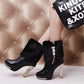 Cresfimix women cute sweet high quality white pu leather high heel boots lady casual autumn &amp; winter warm boots cool shoes a2849