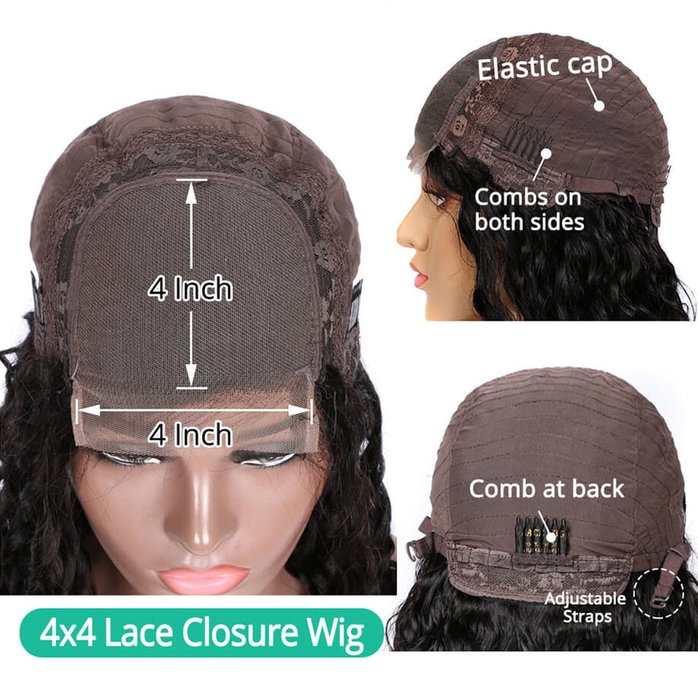 FROST HUMAN HAIR COLLECTION 13X4 Lace Front Wigs For Women 4x4 Lace Closure Wig Straight Lace Frontal Wig Straight Human Hair Wigs with Baby Hair Remy Hair