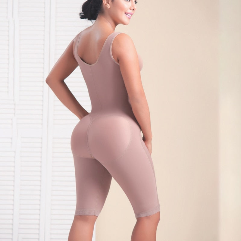 Tummy Control Fajas Front Closure Side Zipper Full Body Shaper