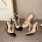 Rhinestone Decoration Pointed Toe Thin High Heel