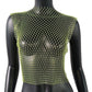 FestivalQueen Diamonds Mesh Cropped Tank Top