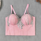 Tassel Rhinestone Camisole Sexy Padded Dance Crop Top