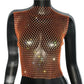 FestivalQueen Diamonds Mesh Cropped Tank Top