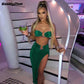 Fashion Party Split Two Piece Dress Set Elegant