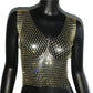 FestivalQueen Diamonds Mesh Cropped Tank Top