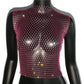 FestivalQueen Diamonds Mesh Cropped Tank Top