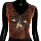 FestivalQueen Diamonds Mesh Cropped Tank Top