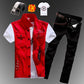 Mens  Casual Denim Vest Jeans Pants Slim Fit Two Piece Set
