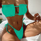 Bikini Pleated Bandeau Swimsuit