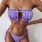 Bikini Pleated Bandeau Swimsuit