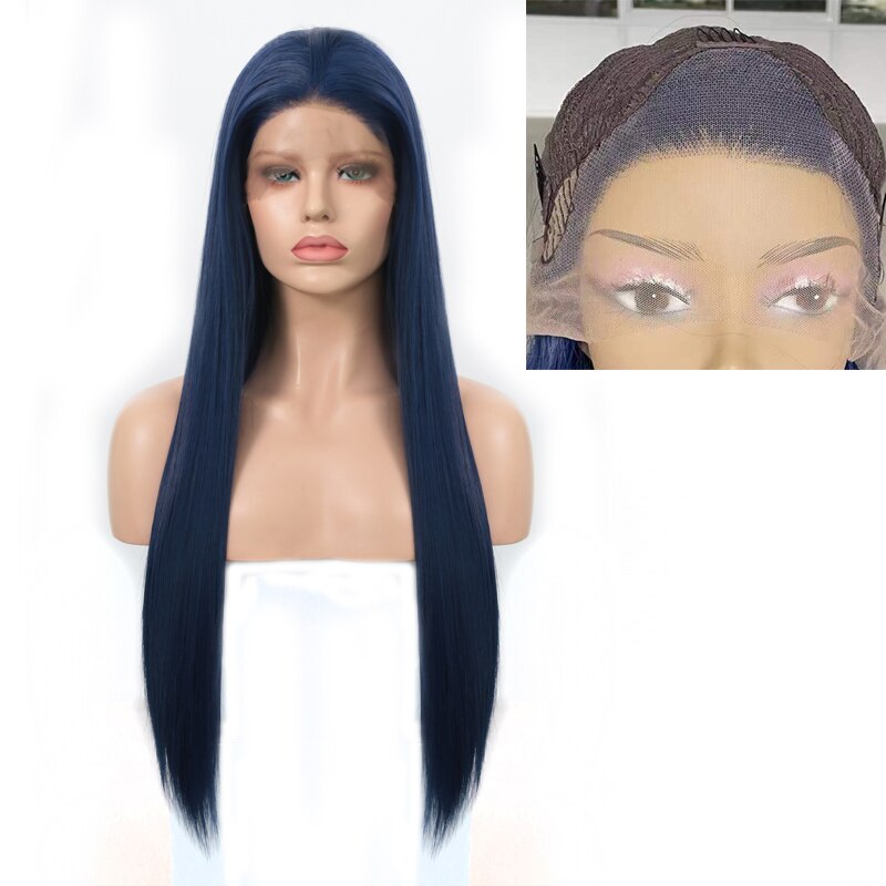 FROST HUMAN HAIR COLLECTION Charisma Blonde Wig Synthetic Lace Front Wig for Women Long Silky Straight Hair Natural Hairline Side Part Cosplay Wigs