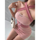 Hot Girl Style Sexy Open Back Lace Up