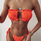 Bikini Pleated Bandeau Swimsuit