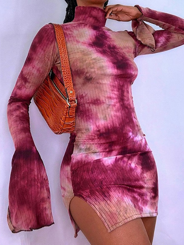 Mock Neck Bodycon Dress