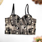 Tank Top Sweet Flowers Crop Top Mesh Embroidery Corset Women Elegant Party Bustier Streetwear Festive Clothing