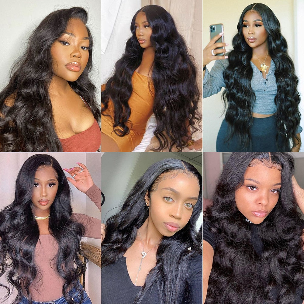 FROST HUMAN HAIR COLLECTION 30 40 Inch Body Wave Lace Front Wigs for Women Human Hair Wigs Brazilian Hair 13x4 Full Hd Lace Frontal Wig Loose Body Wave Wig