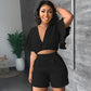 Two Piece Sets for Women Tracksuit Sexy V Neck