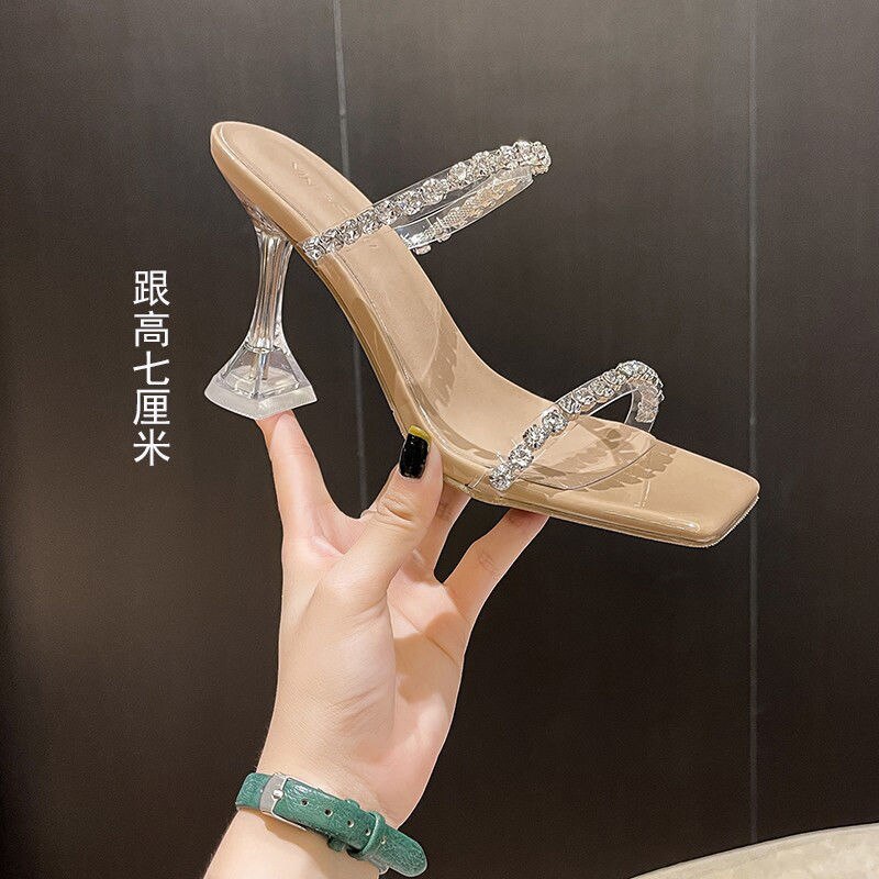 Rhinestone Crystal Stiletto Fashion Sexy Party Transparent High Heels