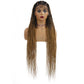 FROST HUMAN HAIR COLLECTION 36‘’ Full Lace Box Braid Lace Front Wig Super Long Criss Cross Knotless Braids Wig Ombre Synthetic Braided Wigs for Black Women
