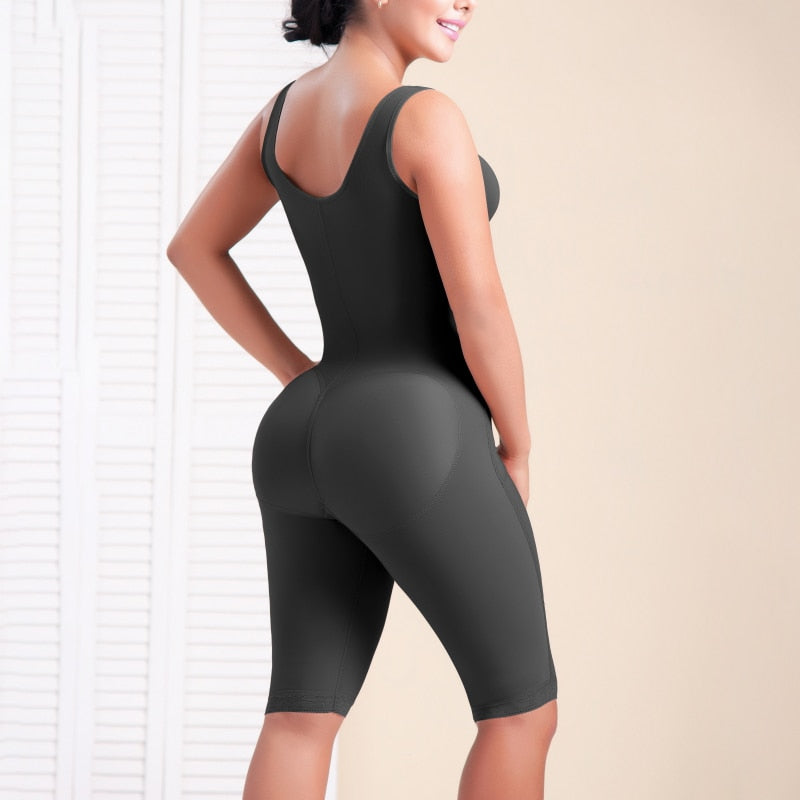 Tummy Control Fajas Front Closure Side Zipper Full Body Shaper