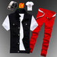 Mens  Casual Denim Vest Jeans Pants Slim Fit Two Piece Set