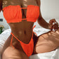 Bikini Pleated Bandeau Swimsuit