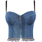 crop top sexy lux style jeans
