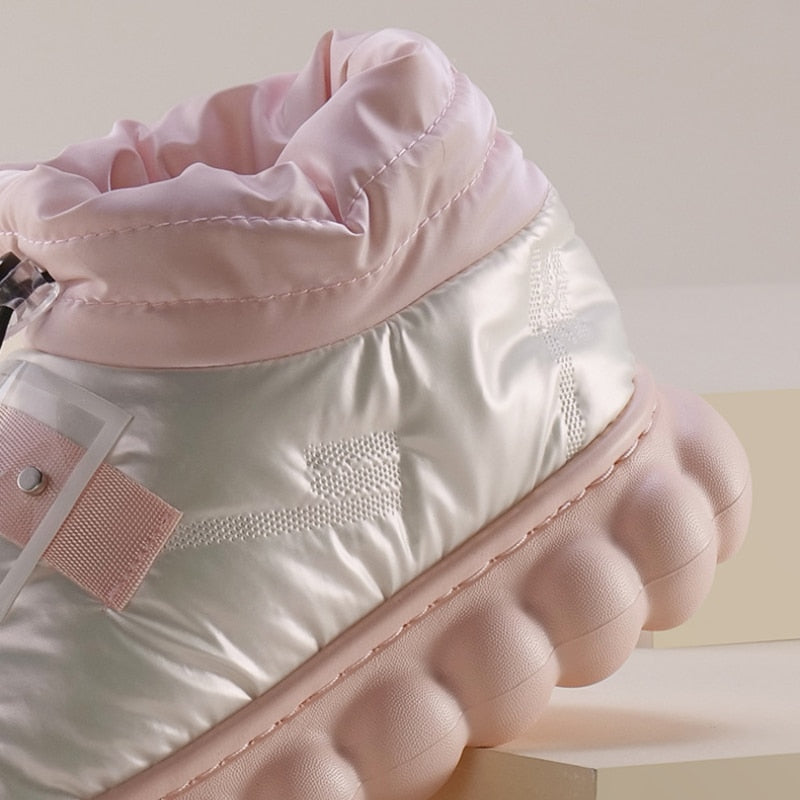 Winter 2022 Platform Warm Fur Shoes for Female Rainproof Cloth Comfortable Soft Plush Chunky Women&#39;s Snow Boot
