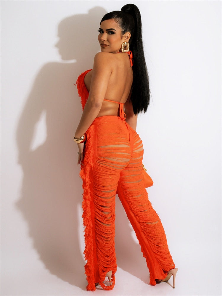 Sexy Women Knitted Set Two PIECE