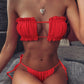 Bikini Pleated Bandeau Swimsuit