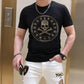 men Rhinestone Summer top quality t shirt