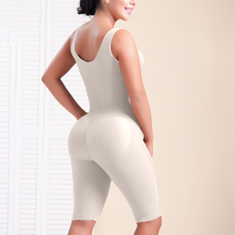 Tummy Control Fajas Front Closure Side Zipper Full Body Shaper