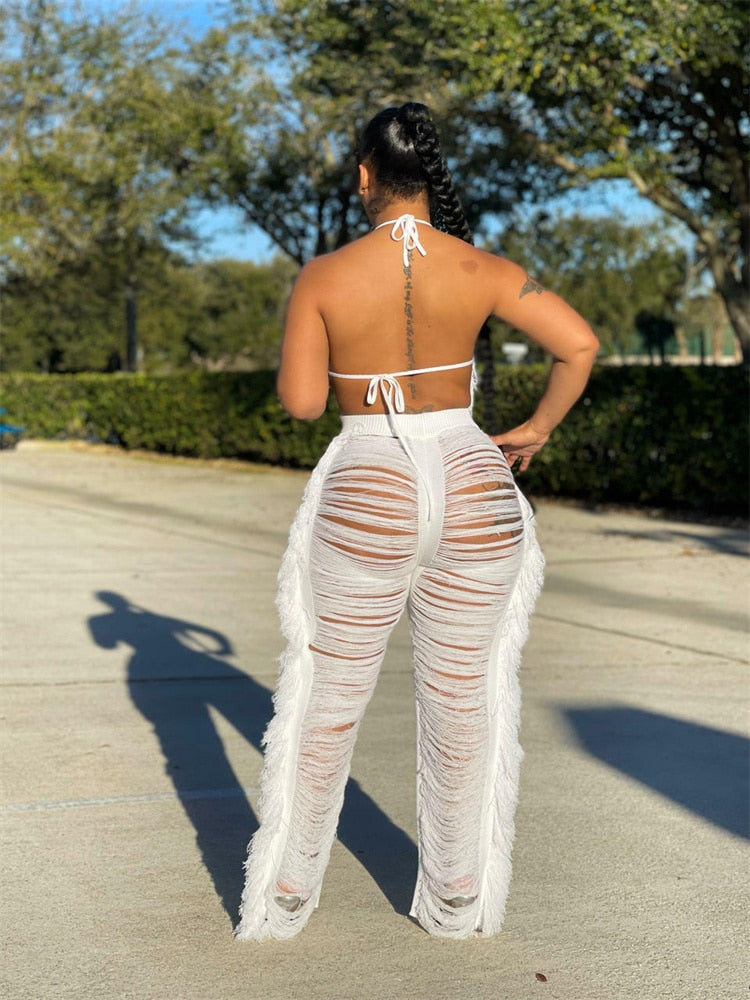 Sexy Women Knitted Set Two PIECE