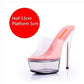 Clear SexY Dance 15cm High Plus Size HEELS