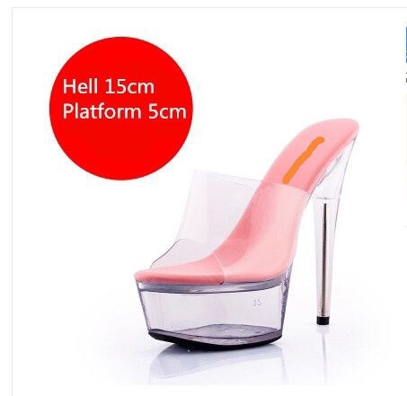 Clear SexY Dance 15cm High Plus Size HEELS