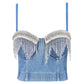 crop top sexy lux style jeans